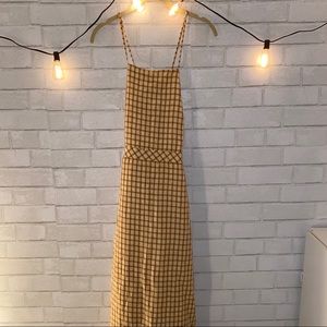 Zara open back plaid dress
